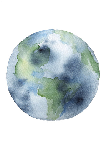 World Watercolour Print