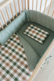 Sage Washed Cotton Cot Bumper Cover