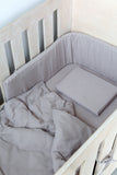 Grey Muslin Cot Duvet